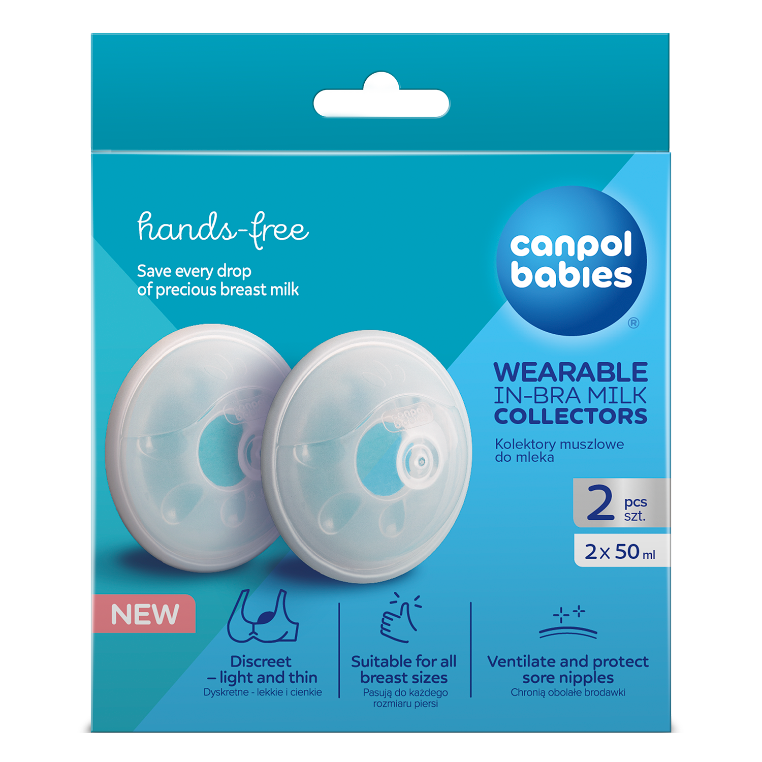 Canpol babies Wearable In-Bra Milk Collectors, 2 pcs