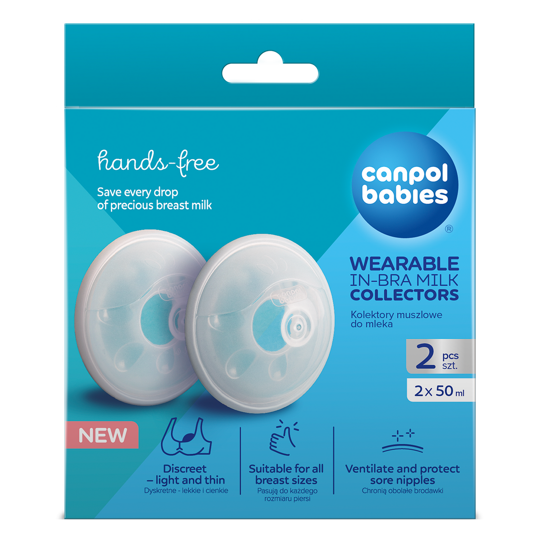 Canpol babies Wearable In-Bra Milk Collectors, 2 pcs