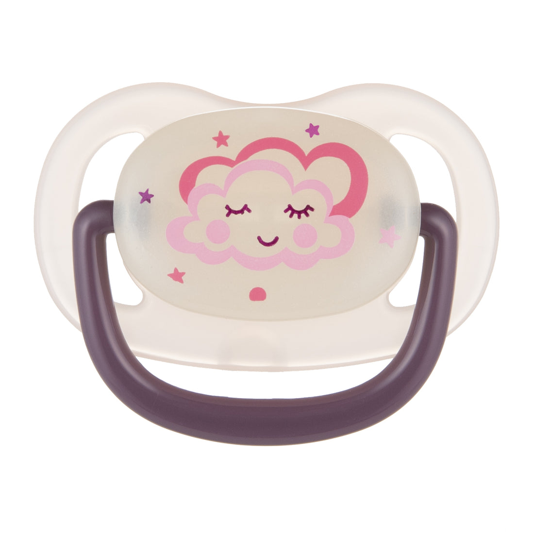 Canpol babies Silicone Orthodontic Soother 0-6m NIGHT DREAMS pink