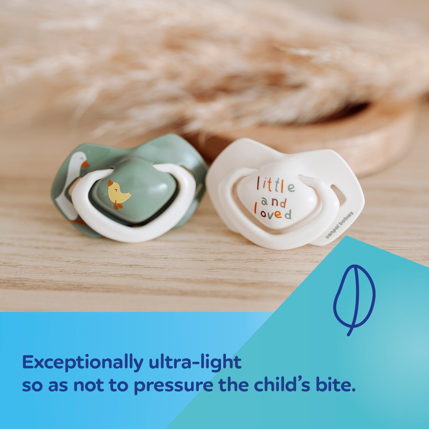 Canpol babies Silicone Soother Light touch 18m+ Symmetrical GOOSE 2 pcs