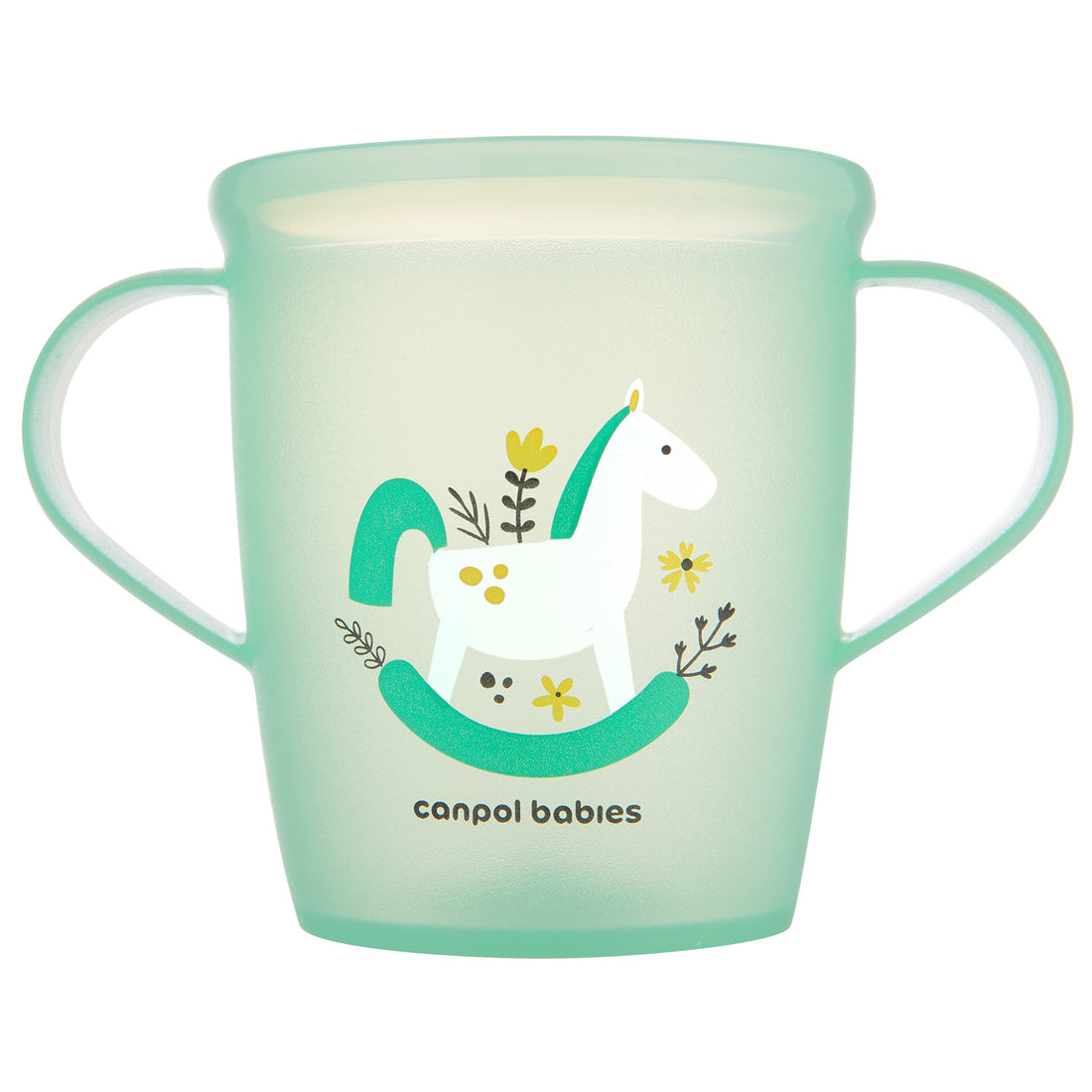 Canpol babies Open Cup with Two Handles for Toddlers 250 ml TOYS green