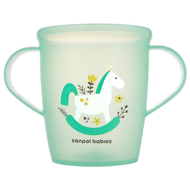 Canpol babies Open Cup with Two Handles for Toddlers 250 ml TOYS green