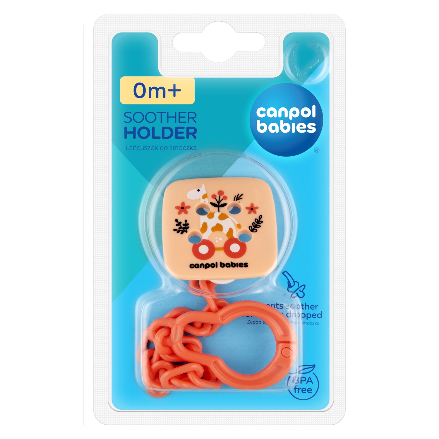 Canpol babies Soother Holder TOYS coral