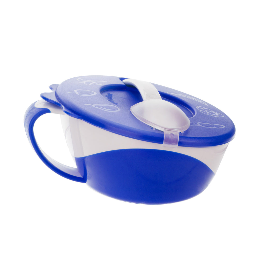 Canpol babies Bowl with Spoon and Lid 350ml LITTLE COW blue