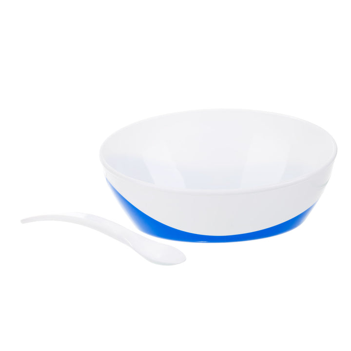 Canpol babies Bowl with Spoon and Lid 350ml LITTLE COW blue