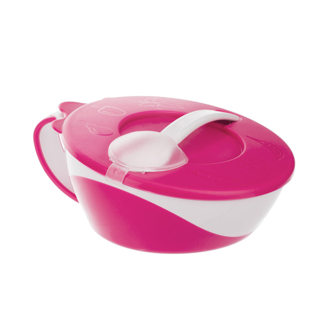 Canpol babies Bowl with Spoon and Lid 350ml LITTLE COW PINK