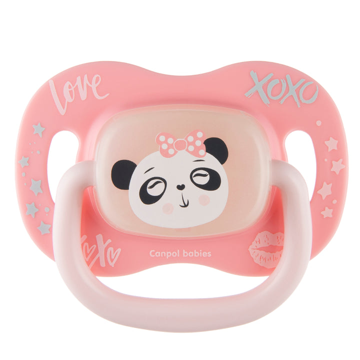 Canpol babies Silicone Symmetrical Soother 0-6 m EXOTIC (panda)