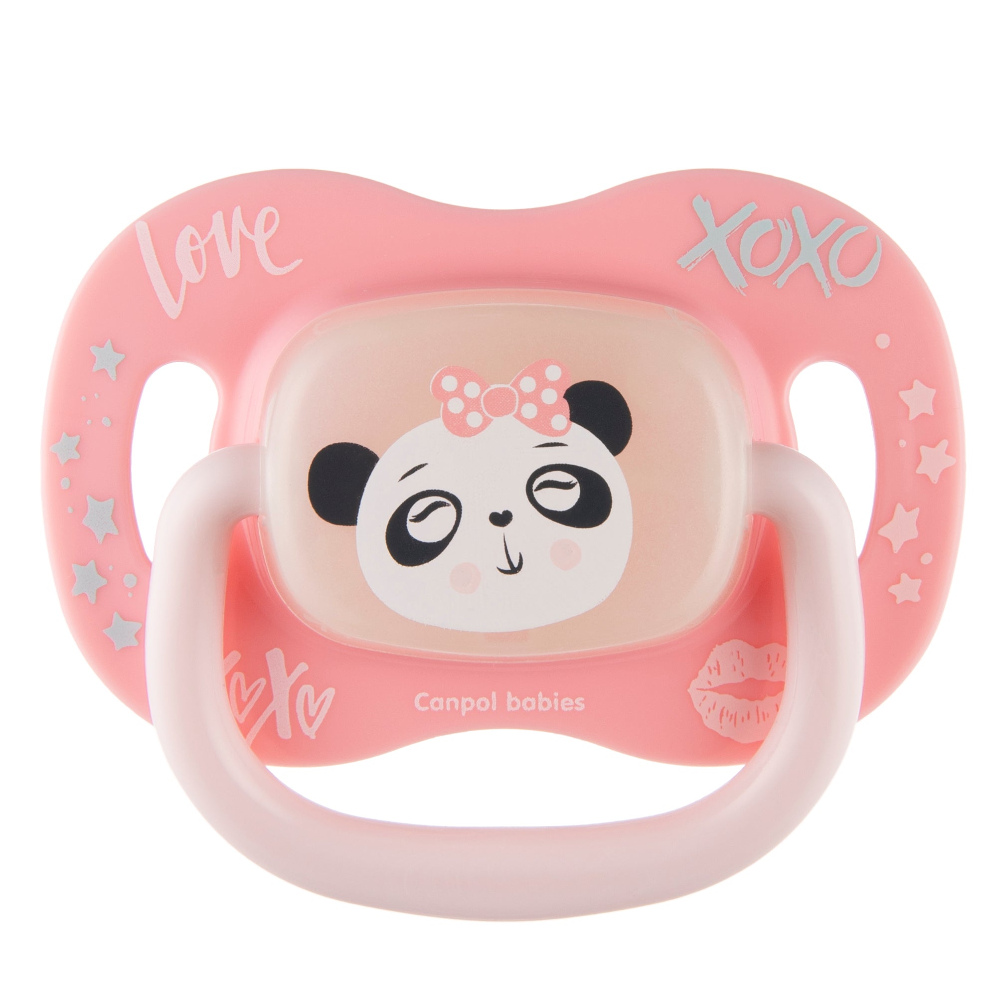 Canpol babies Silicone Symmetrical Soother 18m+ EXOTIC (panda)