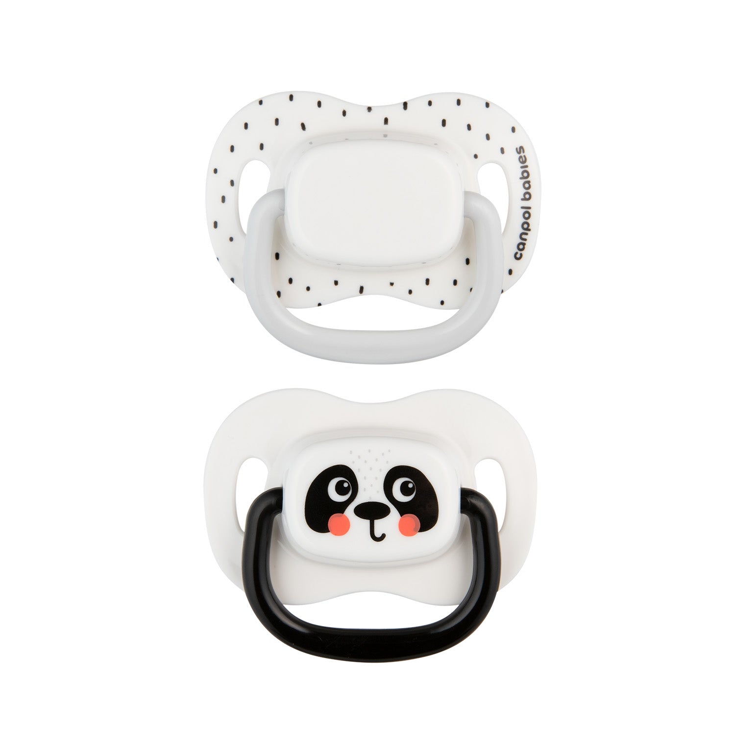 Canpol babies Silicone Symmetrical Soother 18m+ BabiesBoo white 2 psc