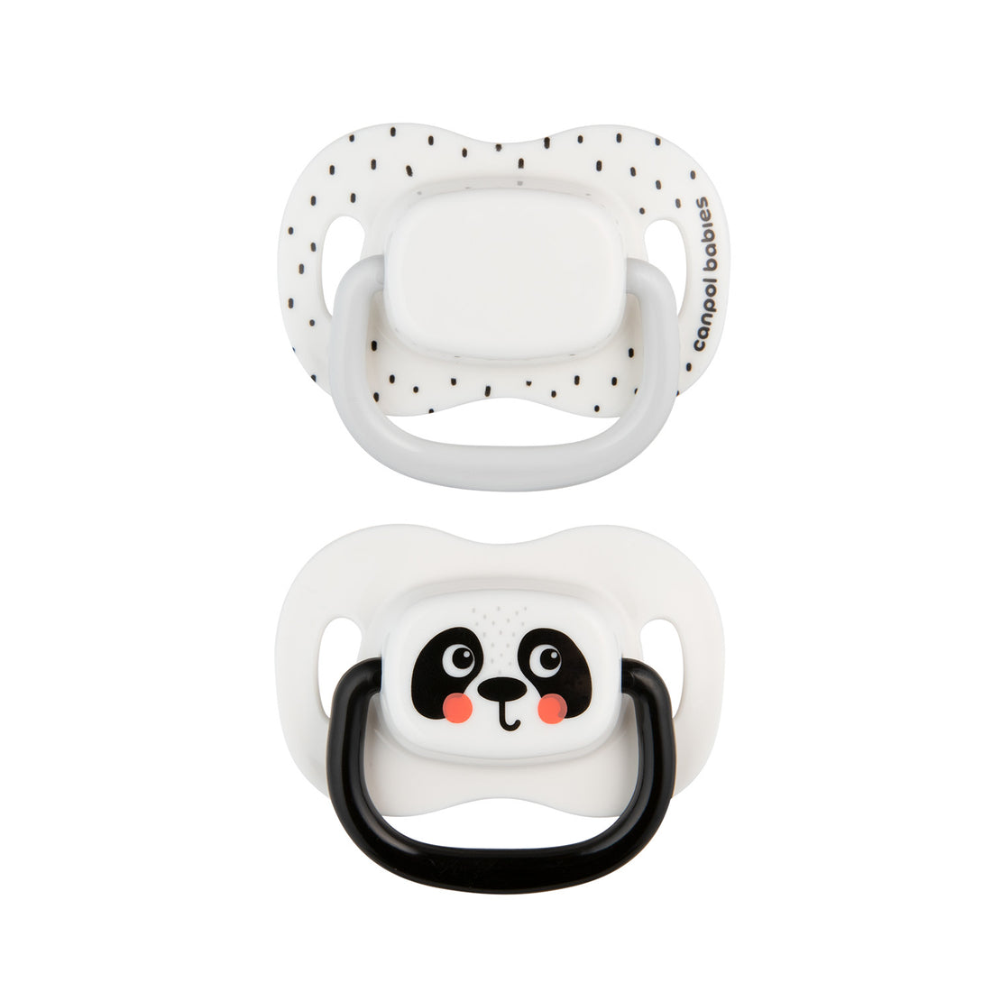 Canpol babies Silicone Symmetrical Soother 18m+ BabiesBoo white 2 psc