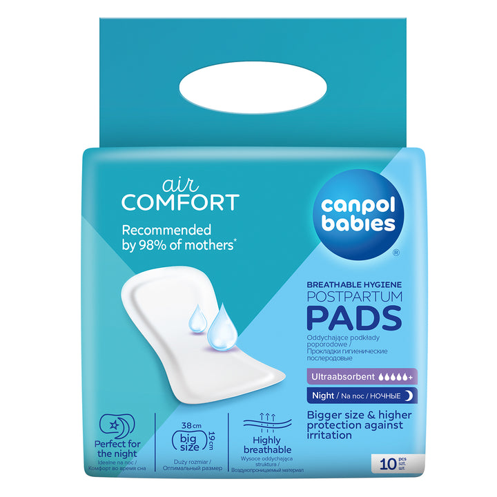 Canpol babies Breathable Hygene Postpartum Pads Night 10 pcs