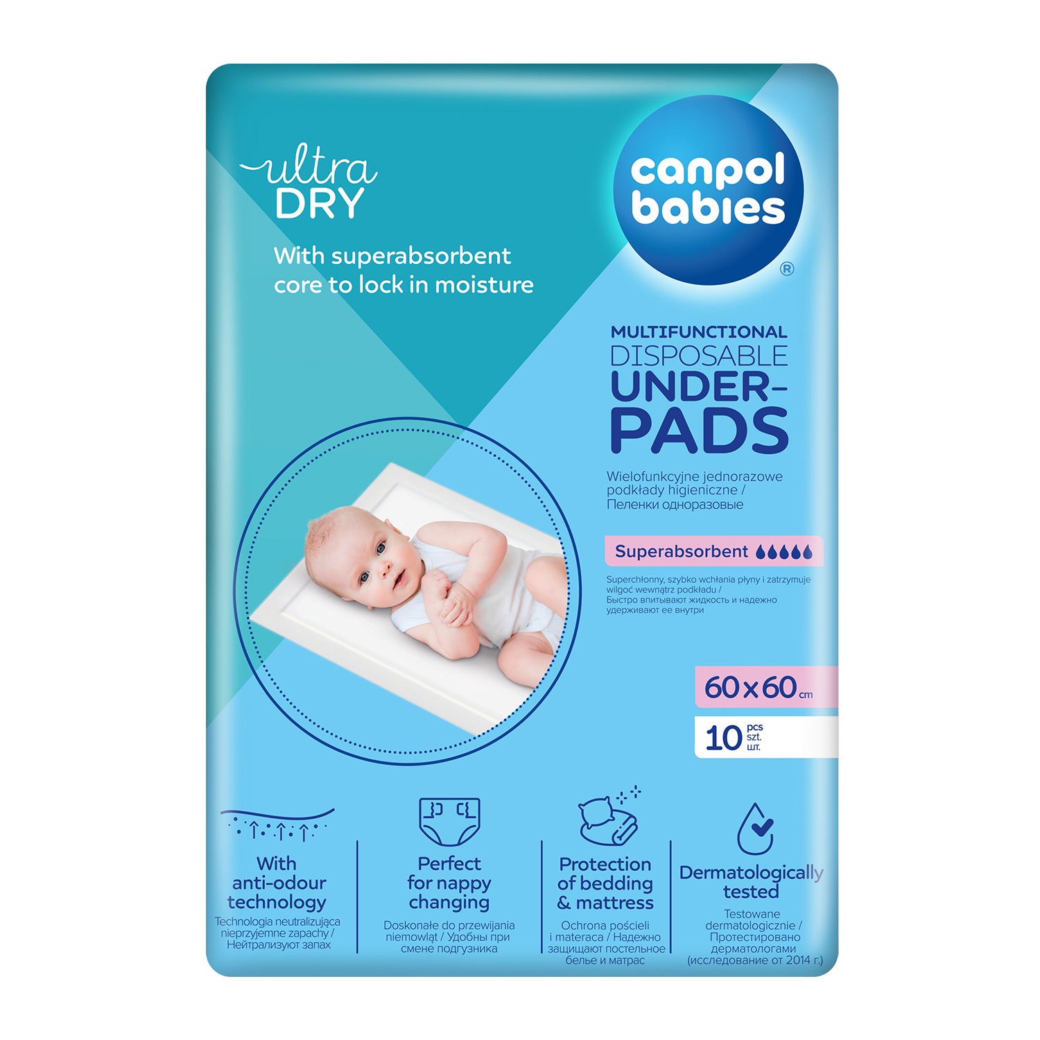 Canpol babies Multifunctional Underpads 60x60 cm