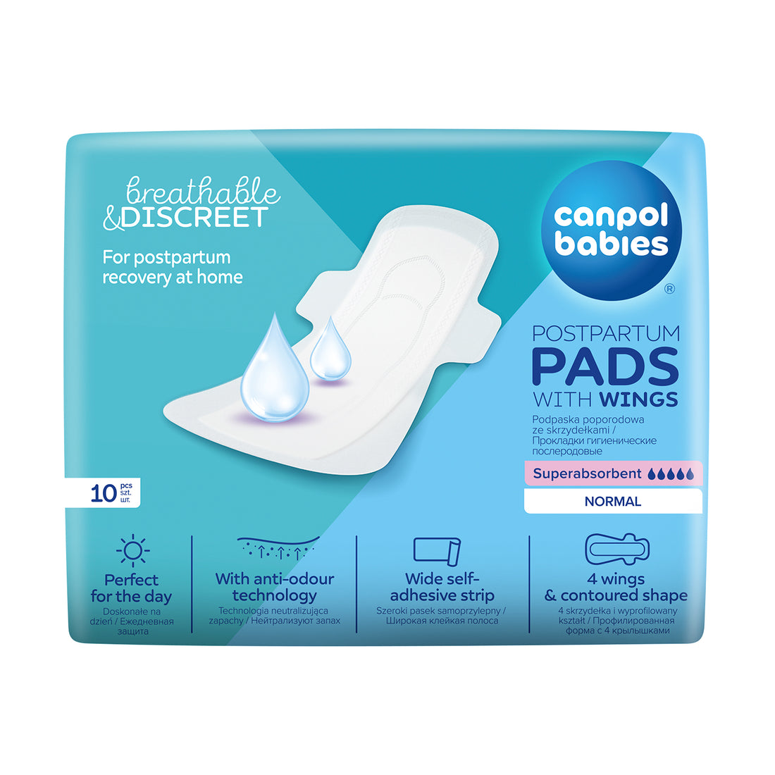 Canpol babies Discreet Postpartum Pads With Wings Day