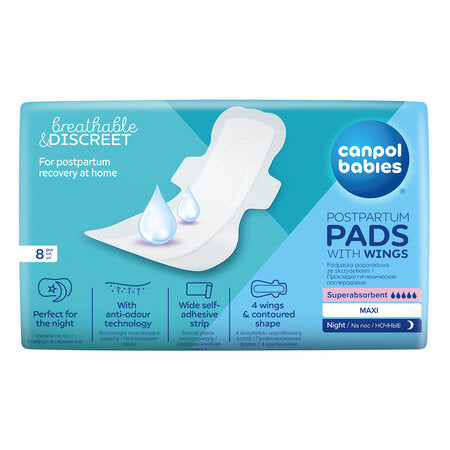 Canpol babies Discreet Postpartum Pads With Wings NIGHT