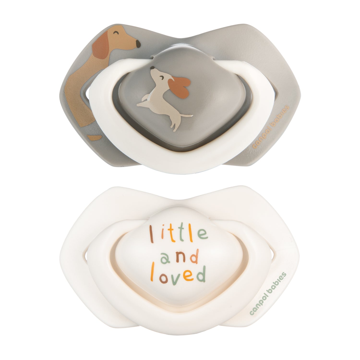 Canpol babies Silicone Soother Light touch 18m+ Symmetrical DOGS 2 pcs