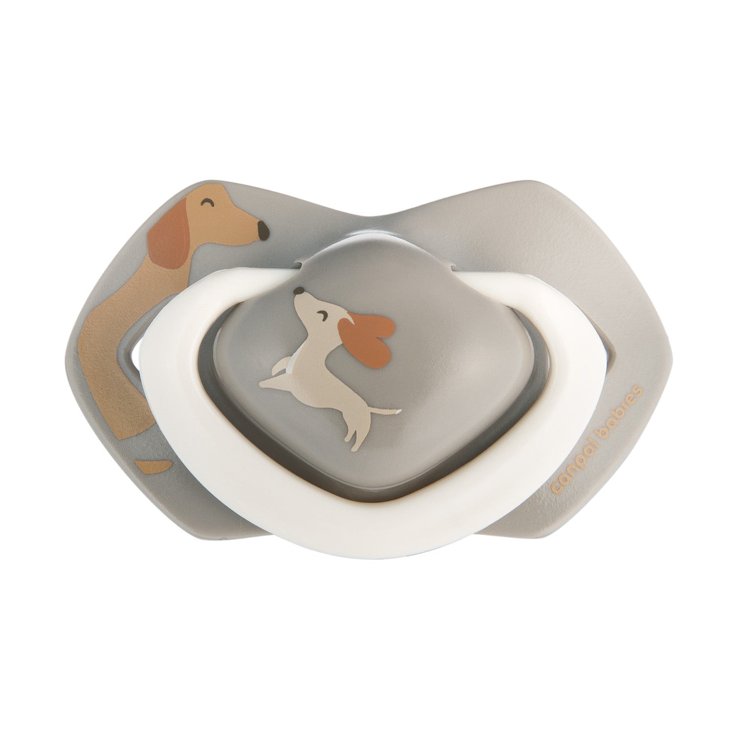 Canpol babies Silicone Soother Light touch 18m+ Symmetrical DOGS 2 pcs